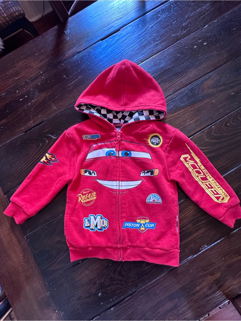 Disney Red Lightning McQueen Zip-Up Hoodie for Kids